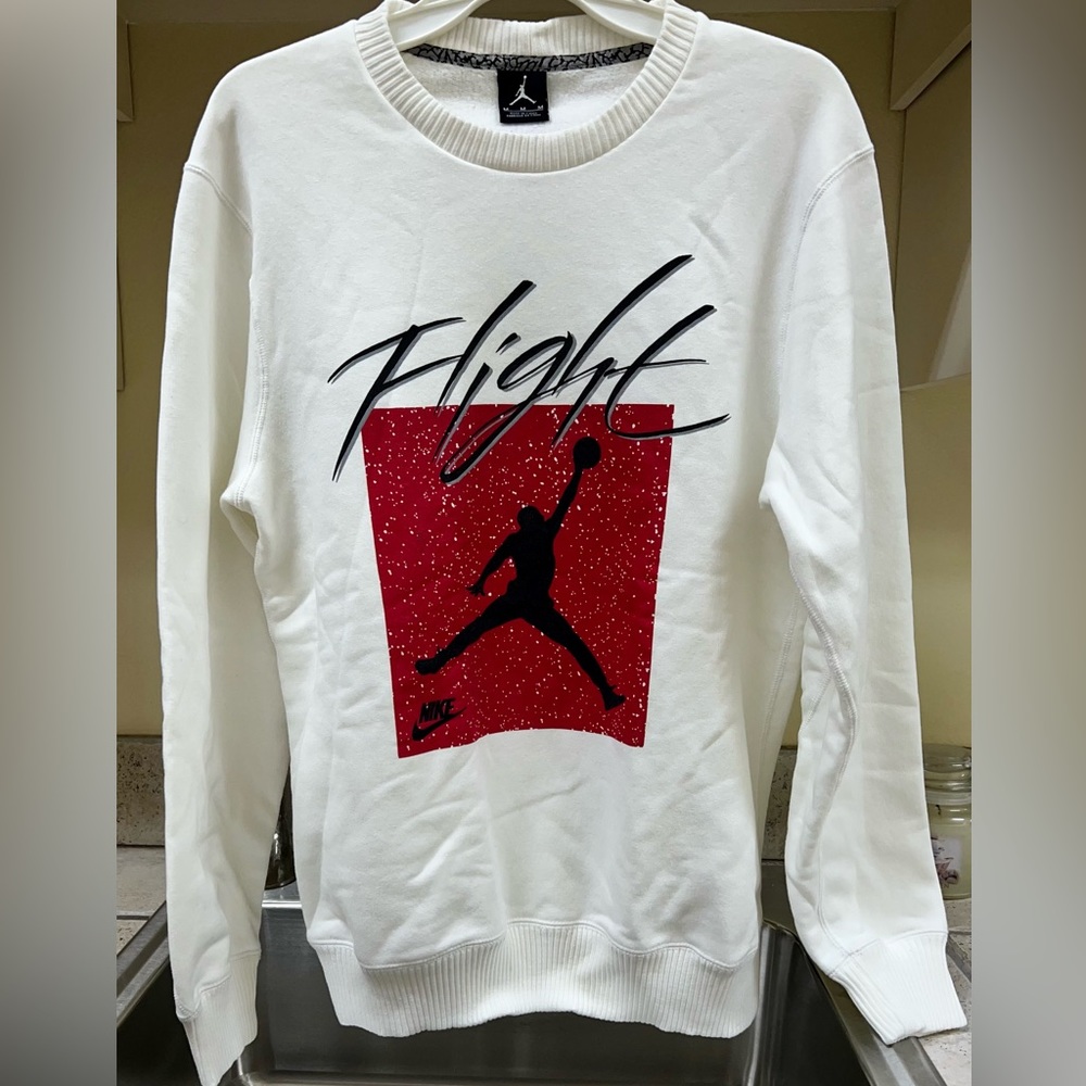 Vintage Nike Flight White Sweatshirt NWOT Medium